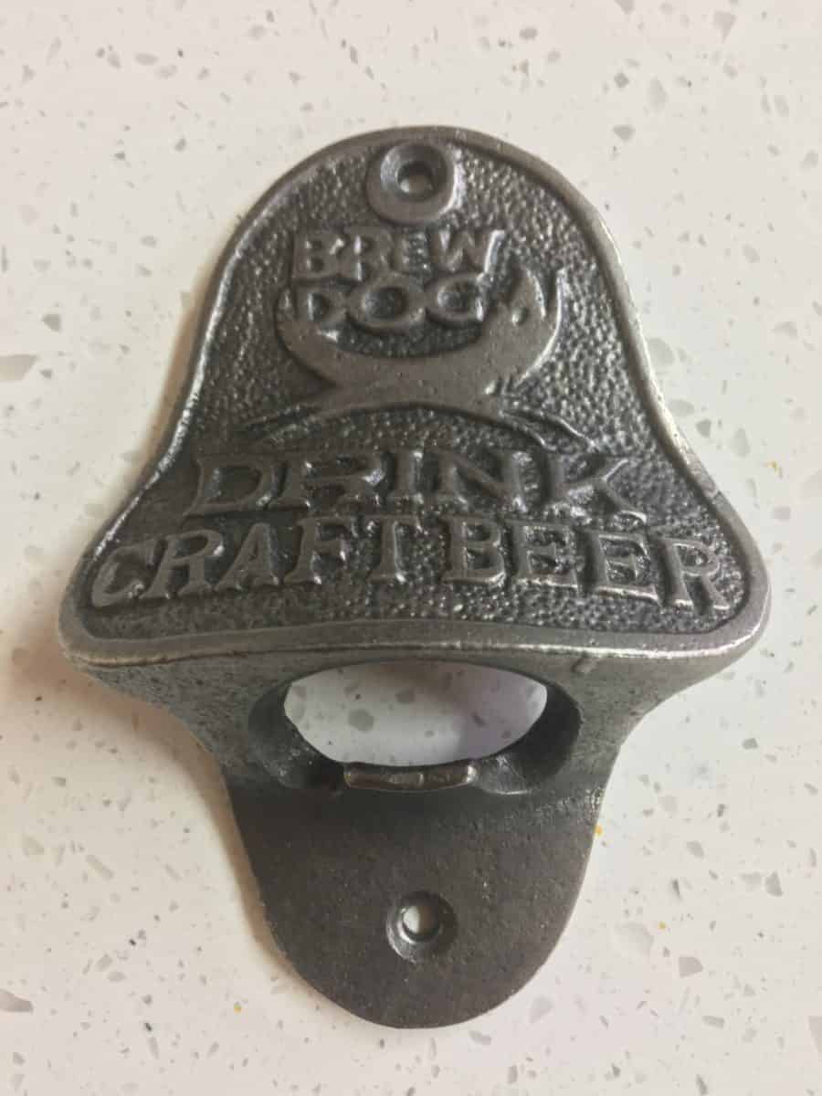 White Embossed ANCHOR Starr X Wall Mount Bottle Opener Cast Iron Nautical 